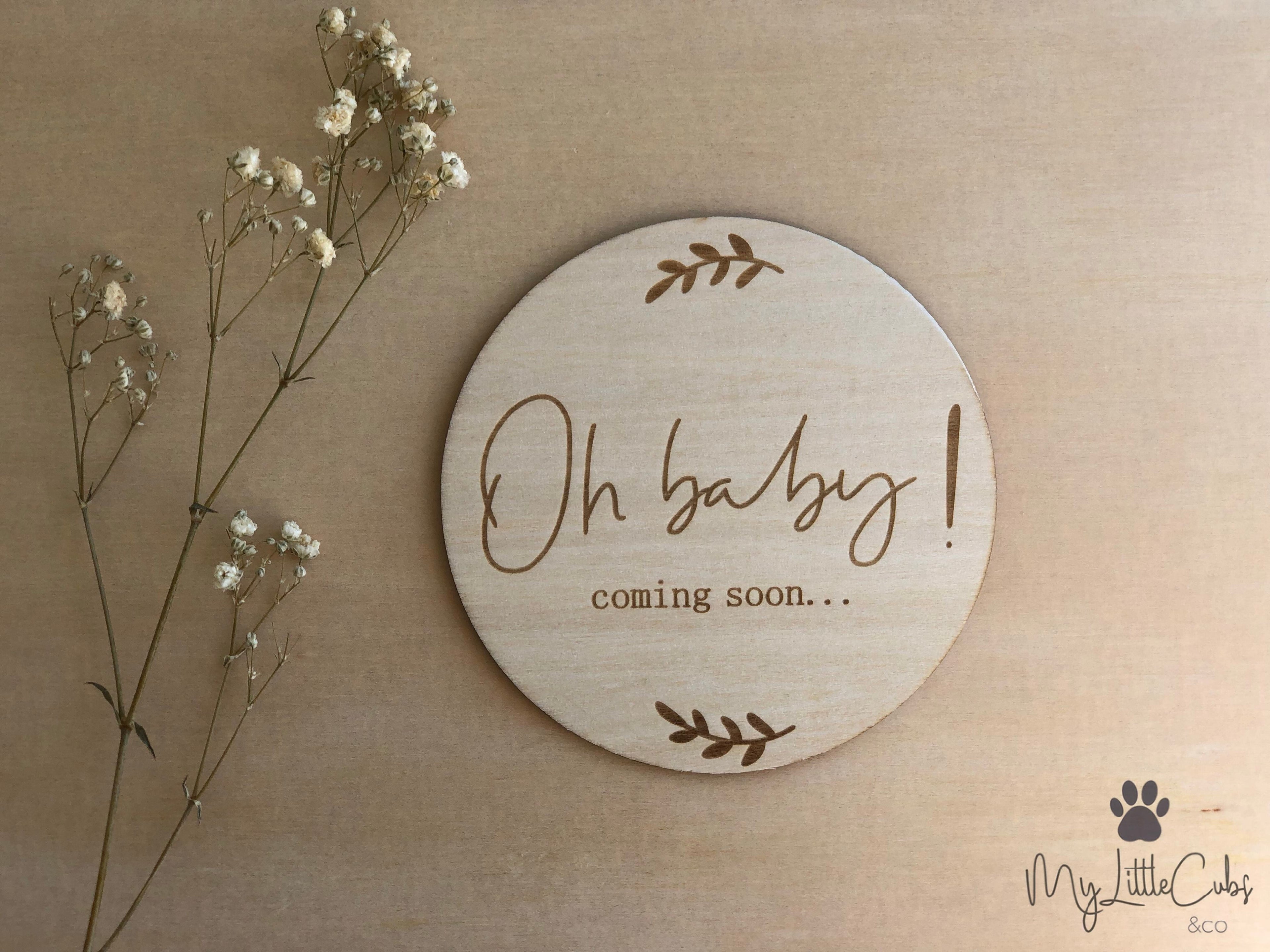 Announcement Plaque - Oh baby!
