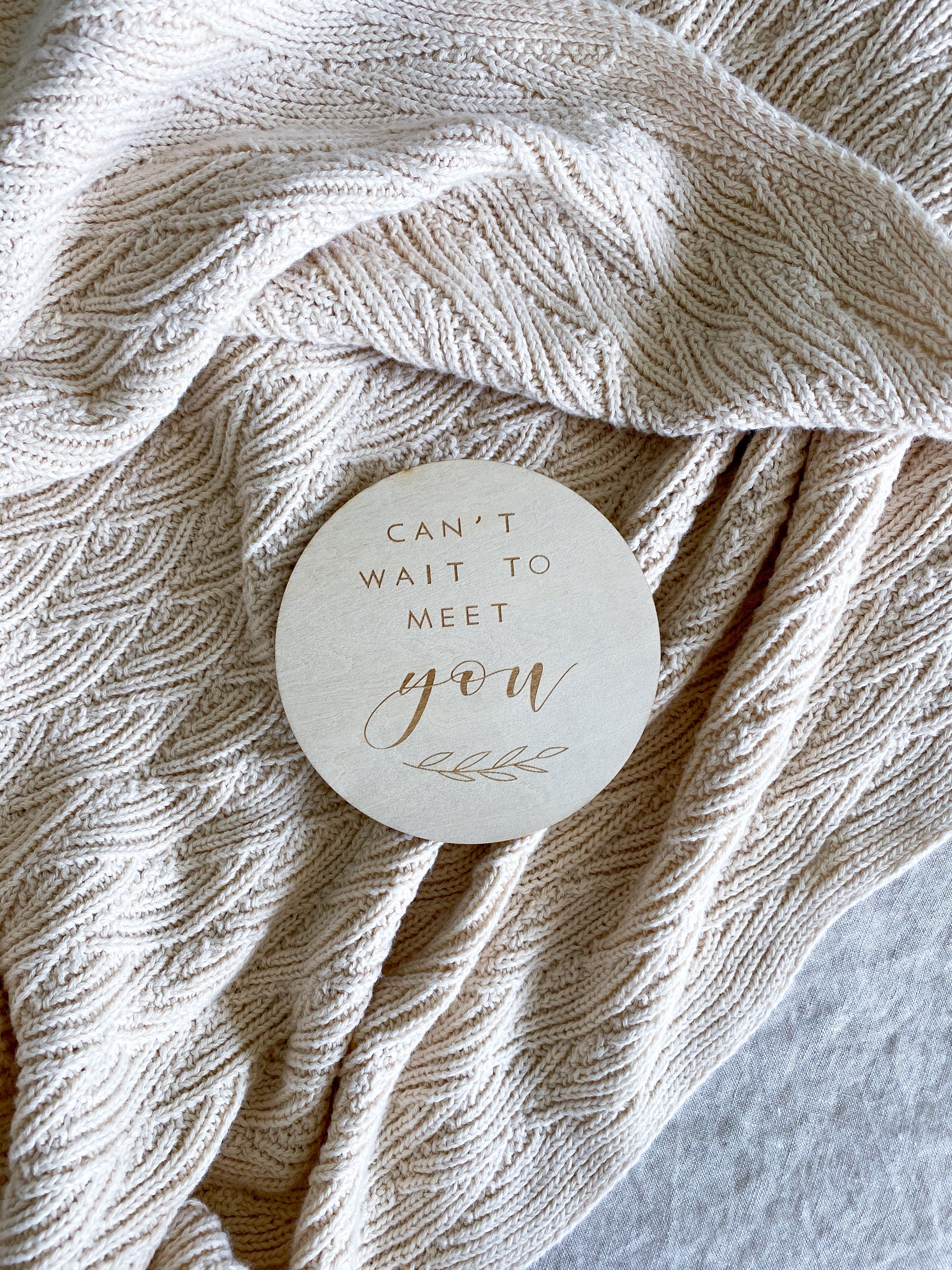 Can’t wait to meet you - Plaque
